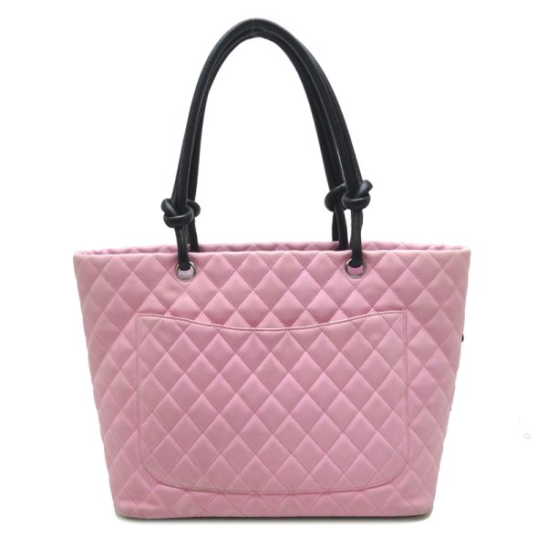 dh82506 2 Chanel Cambon Line Large Tote Calf Shoulder Bag Pink