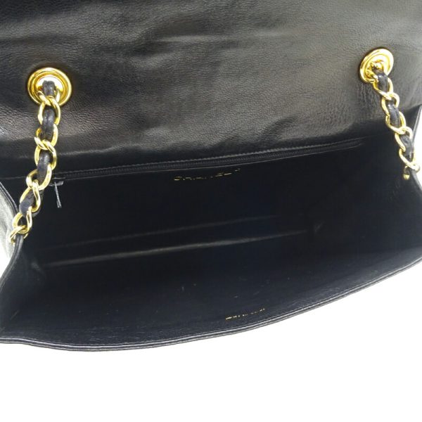 dh82507 6 Chanel Matelasse Full Flap Chain Lambskin Shoulder Bag Black