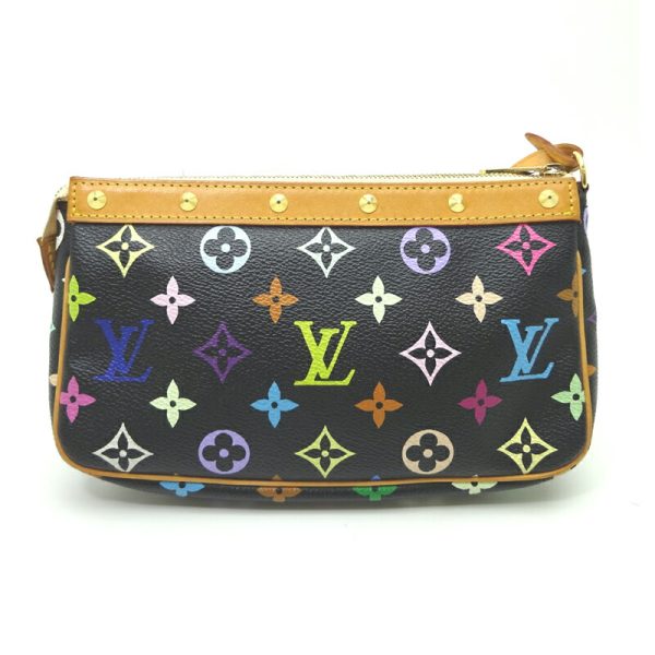 dh82517 2 Louis Vuitton Pochette Accessoire Multicolor Pouch Black