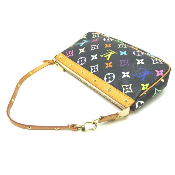 dh82517 4 Louis Vuitton Pochette Accessoire Multicolor Pouch Black