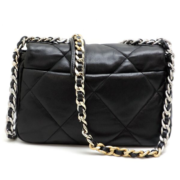 dh82559 2 Chanel Chanel 19 Lambskin Shoulder Bag Black