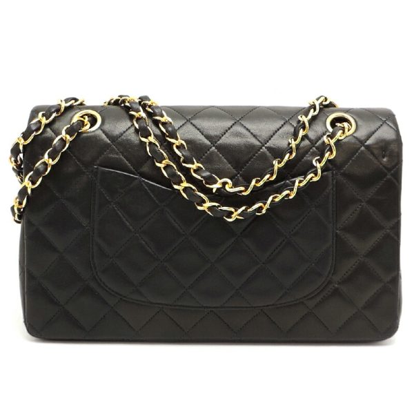 dh82561 2 Chanel Matelasse 25 Double Chain Lambskin Shoulder Bag Black