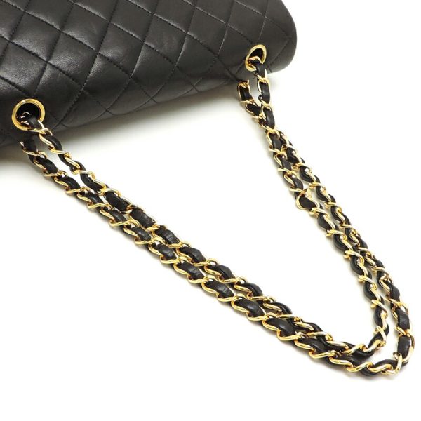 dh82561 5 Chanel Matelasse 25 Double Chain Lambskin Shoulder Bag Black