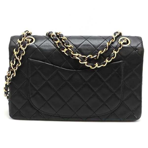 dh82562 2 Chanel Matelasse 23 Double Chain Lambskin Shoulder Bag Black