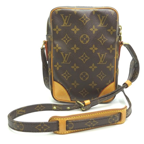 dh82597 2 Louis Vuitton Danube Monogram Shoulder Bag Brown