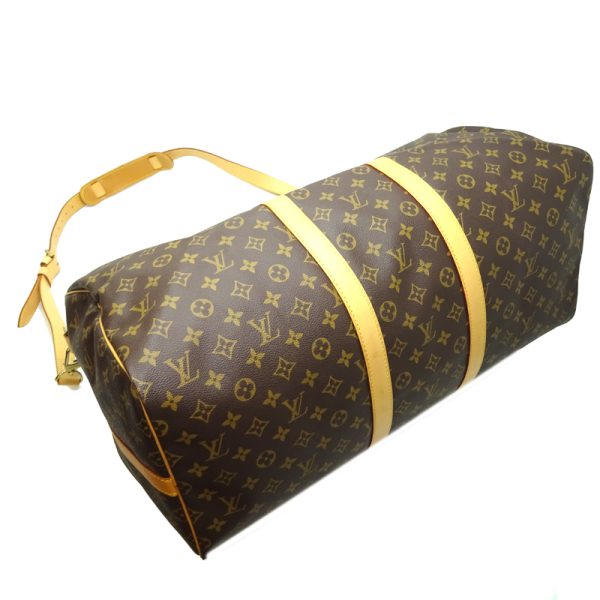 dh82602 3 Louis Vuitton Keepall Bandouliere 55 Monogram Bag Brown