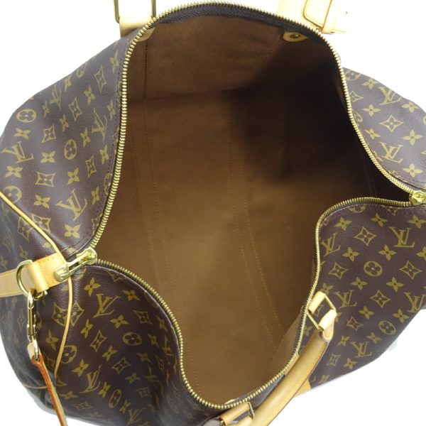 dh82602 6 Louis Vuitton Keepall Bandouliere 55 Monogram Bag Brown