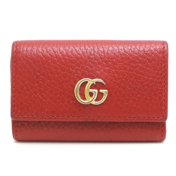 dh82618 1 Gucci Key Case GG Marmont Red