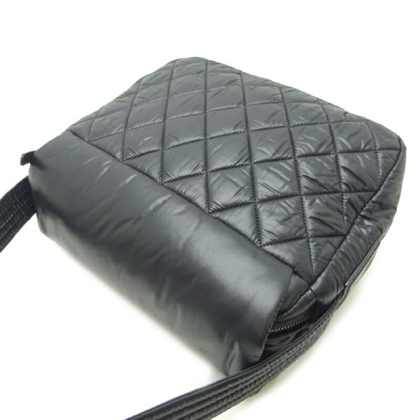 dh82724 4 Chanel Coco Cocoon Messenger Nylon Shoulder Bag Black