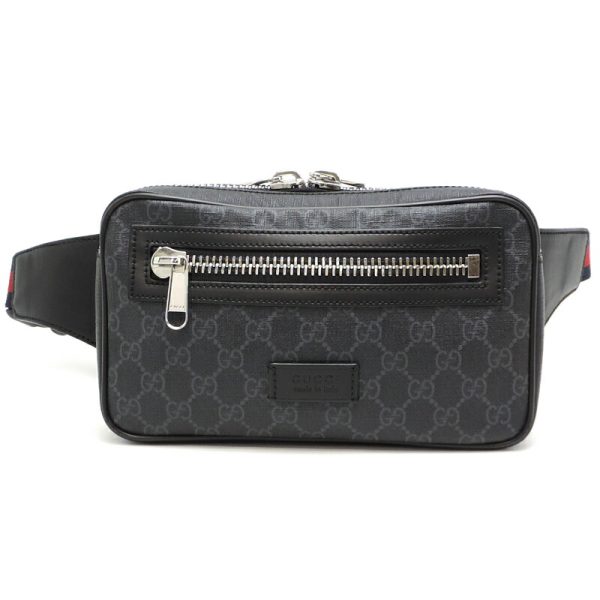 dh82740 1 Gucci GG Supreme Waist Bag Belt Black