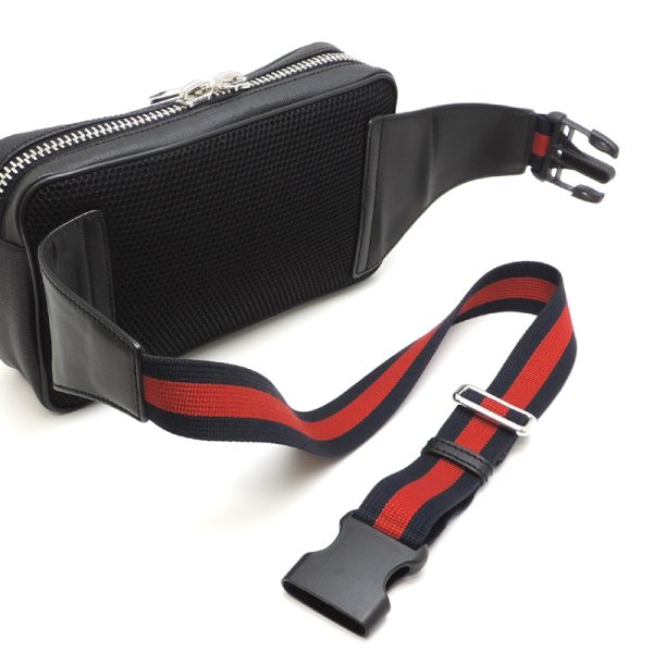 dh82740 5 Gucci GG Supreme Waist Bag Belt Black