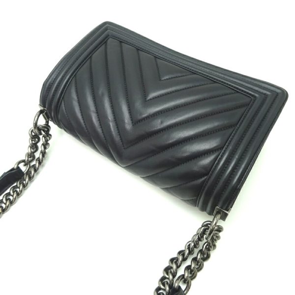 dh82804 4 Chanel Boy Chanel 25 V Stitch Chain Lambskin Shoulder Bag Black