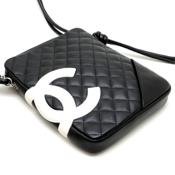 dh82816 3 Chanel Cambon Line Lambskin Shoulder Bag Black