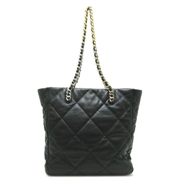 dh82889 2 Chanel Chanel 19 Chain Lambskin Shoulder Bag Black