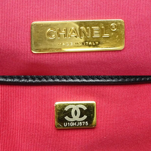 dh82889 7 Chanel Chanel 19 Chain Lambskin Shoulder Bag Black