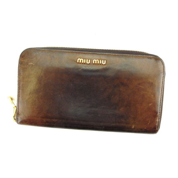 e977 Miu Miu long wallet brown