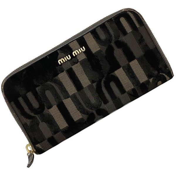 ec16731 1 Miu Miu Long Wallet Brown 5M0506 Leather