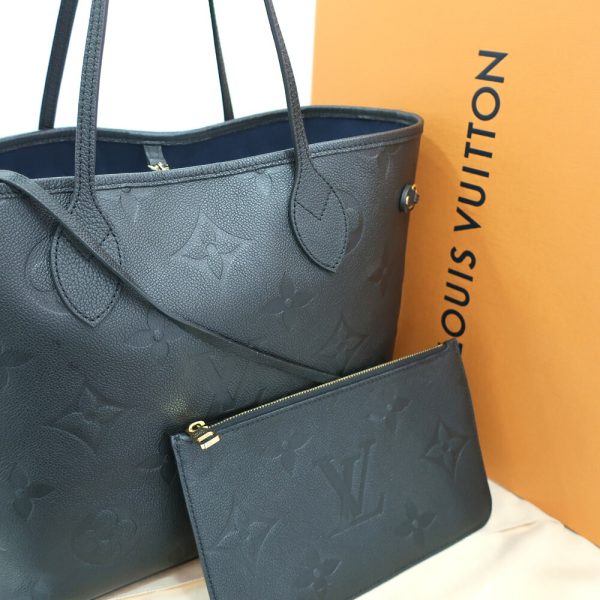 ecsm 00000050706 109 Louis Vuitton Tote Neverfull MM Noir Empreinte Bag Black