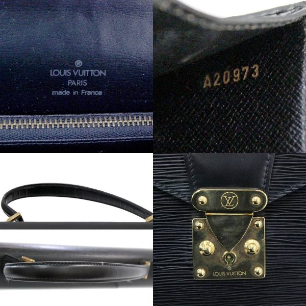 es221117od01 9 Louis Vuitton Concorde Handbag Epi Bag Noir