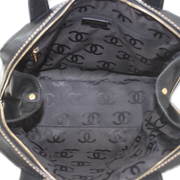 es230929xd02 6 Chanel Handbag Wild Stitch Black