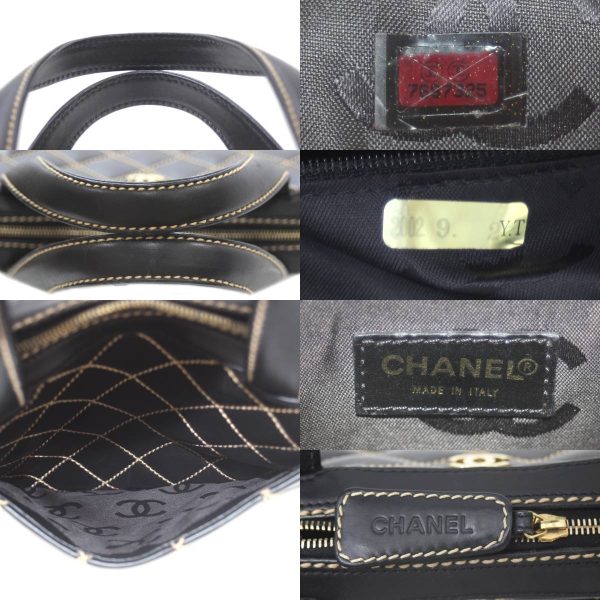 es230929xd02 9 Chanel Handbag Wild Stitch Black