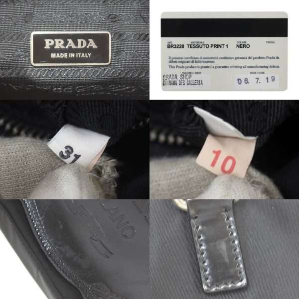 es240525od05 9 Prada 2Way Handbag Shoulder Bag Nylon Black