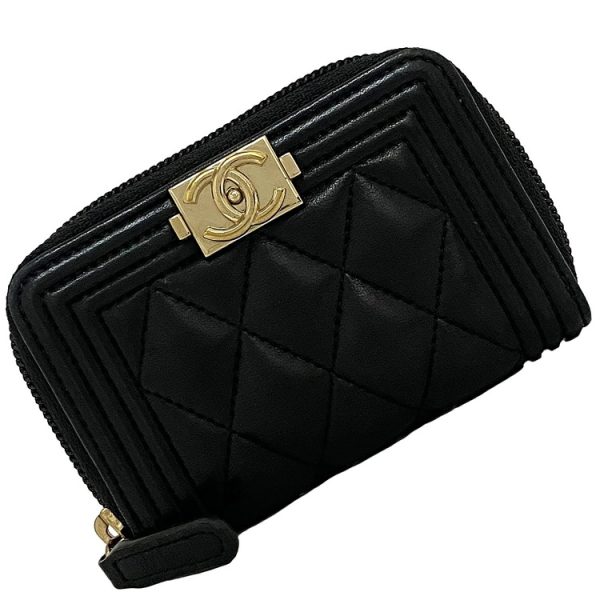 f 18587 01 Chanel Coin Case Black Boy Chanel Coin Leather