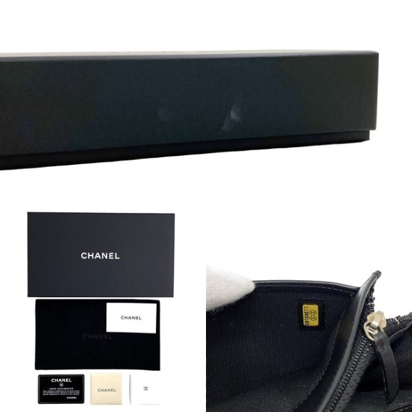 f14815 10 Chanel BifLong Wallet Black V Stitch Lambskin