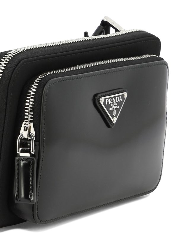 f1b1e7dba0b5e9f vi 4 Prada Re Nylon Brushed Shoulder Bag Black