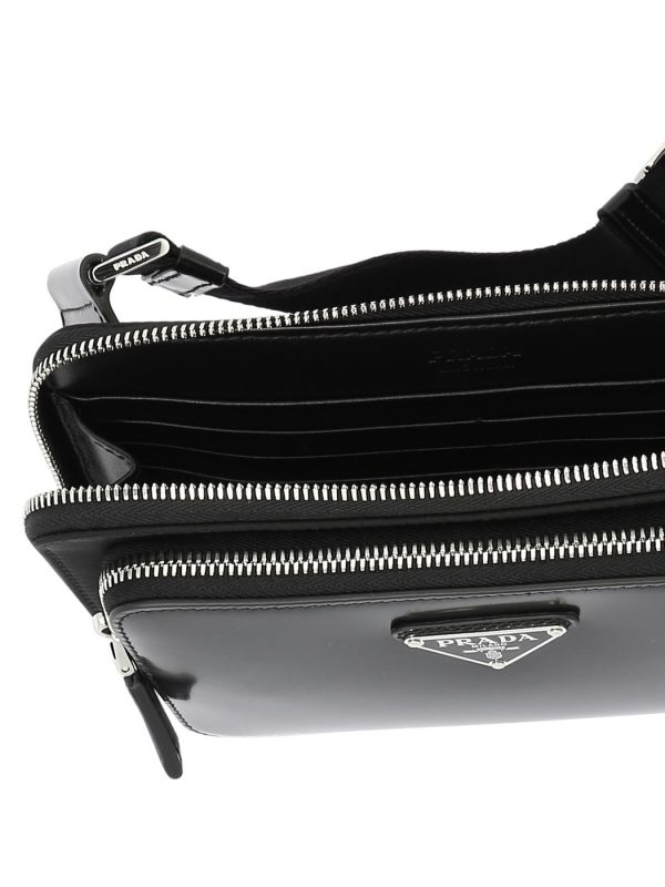 f1b1e7dba0b5e9f vi 5 Prada Re Nylon Brushed Shoulder Bag Black