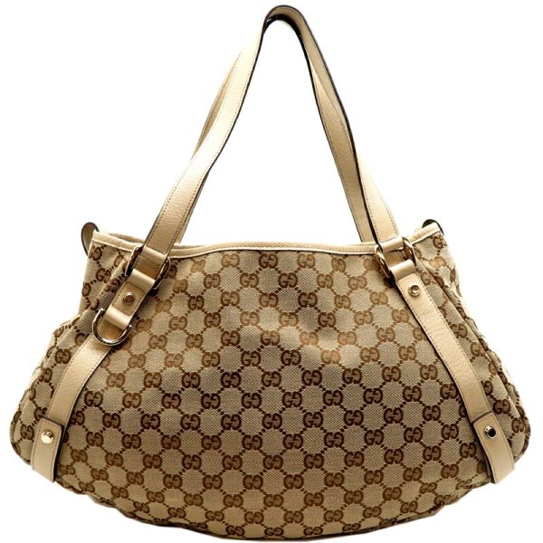 fdh79445 1 Gucci Abbey GG Tote Bag Beige