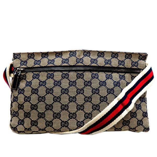 fdh79617 2 Gucci GG Pattern Waist GG Bag Black