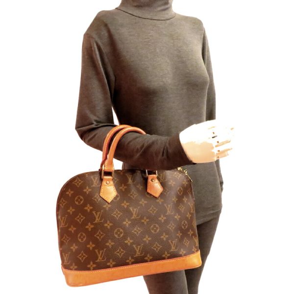 fdh79697 10 Louis Vuitton Alma PM Monogram Handbag Brown