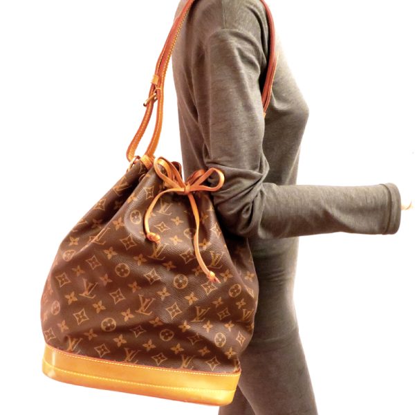 fdh79698 10 Louis Vuitton Noe Monogram Shoulder Bag Brown