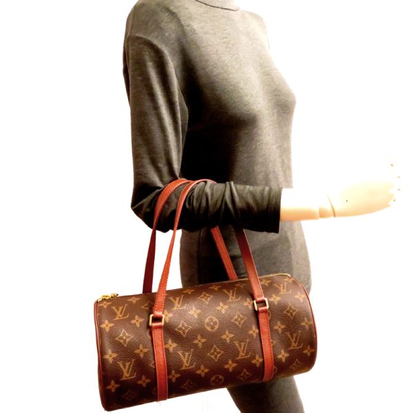 fdh79703 9 Louis Vuitton Papillon 30 Monogram Handbag Brown