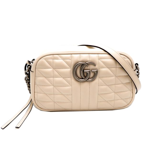 fdh79804 1 Gucci GG Marmont Shoulder Bag White