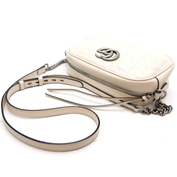 fdh79804 4 Gucci GG Marmont Shoulder Bag White