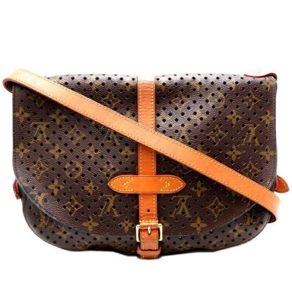 fdh80147 2 Louis Vuitton Monogram PerfouFlor Saumur 30 Shoulder Bag Turquoise