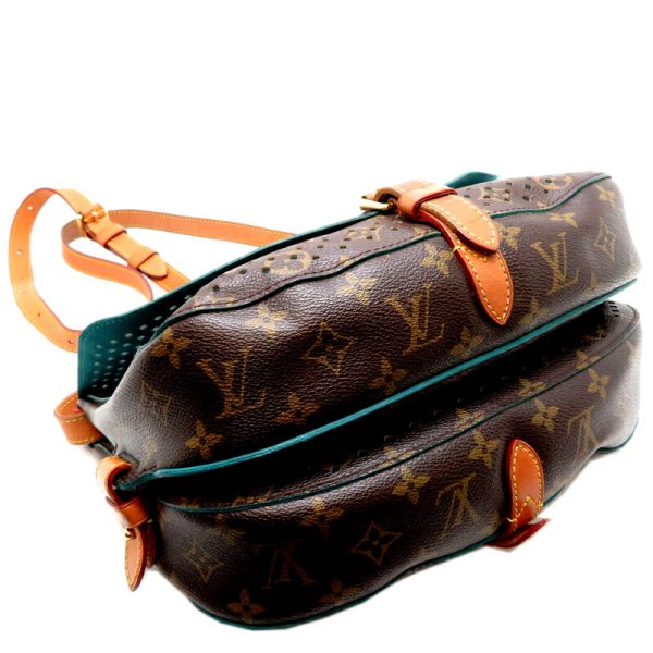 fdh80147 3 Louis Vuitton Monogram PerfouFlor Saumur 30 Shoulder Bag Turquoise