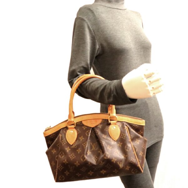 fdh80241 8 Louis Vuitton Tivoli PM Monogram Handbag Brown