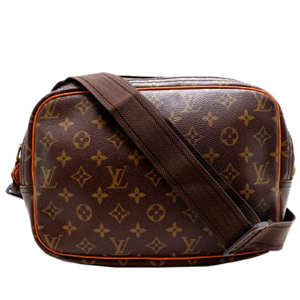 fdh80269 2 Louis Vuitton Reporter Monogram Shoulder Bag Brown