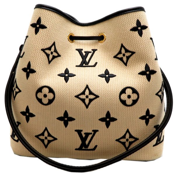 fdh80943 2 Louis Vuitton Neonoe MM Cotton Shoulder Bag Black