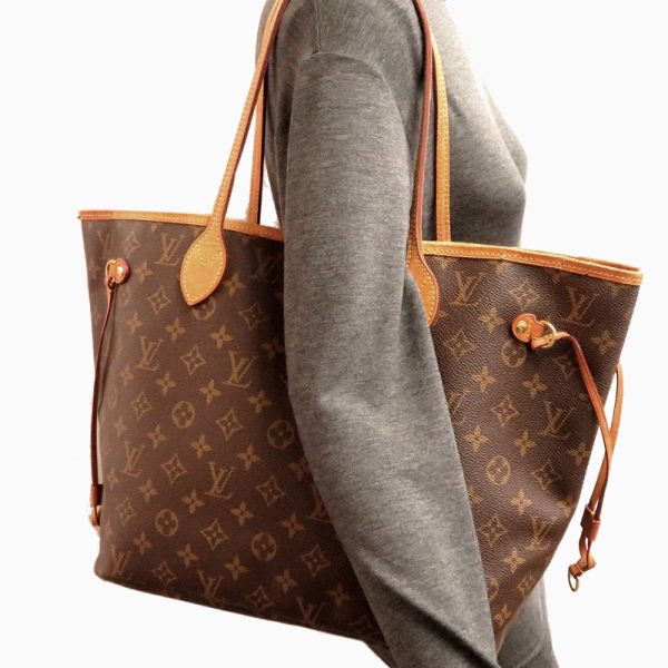 fdh81307 10 Louis Vuitton Neverfull MM Monogram Tote Bag Brown