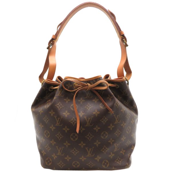 fdh81490 1 Louis Vuitton Petit Noe Monogram Shoulder Bag Brown