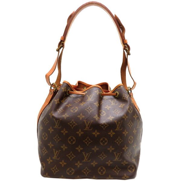 fdh81490 2 Louis Vuitton Petit Noe Monogram Shoulder Bag Brown