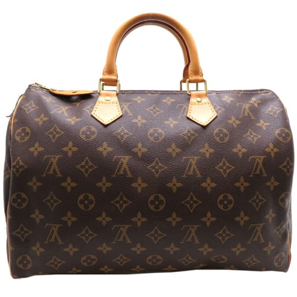 fdh81625 2 Louis Vuitton Speedy 35 Monogram Handbag Brown