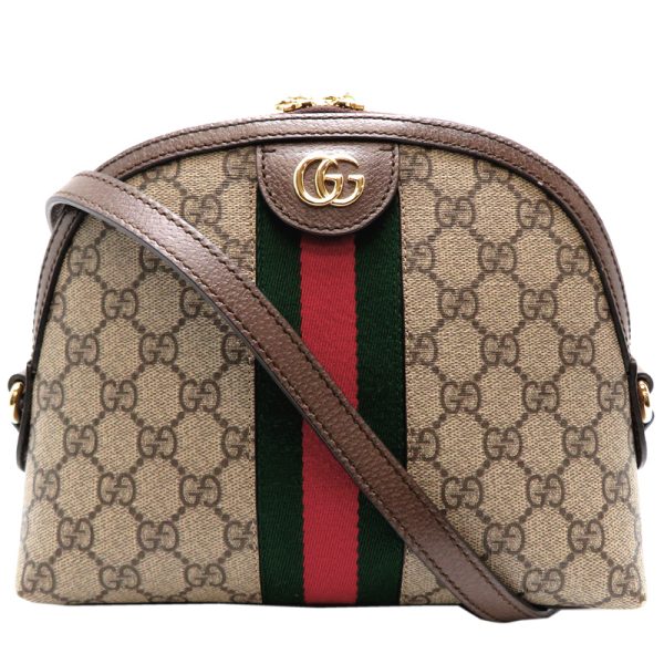 fdh81993 1 Gucci GG Supreme Shoulder Bag Ophidia Beige