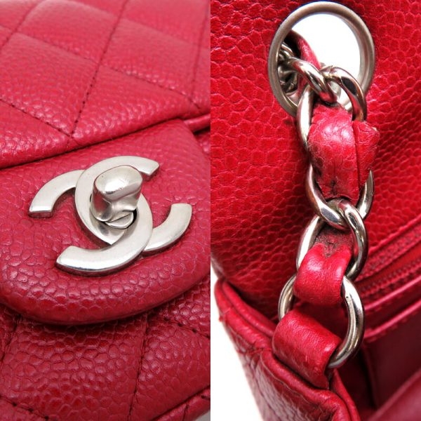 fdh82132 9 Chanel Mini Matelasse Chain Caviar Skin Shoulder Bag Red