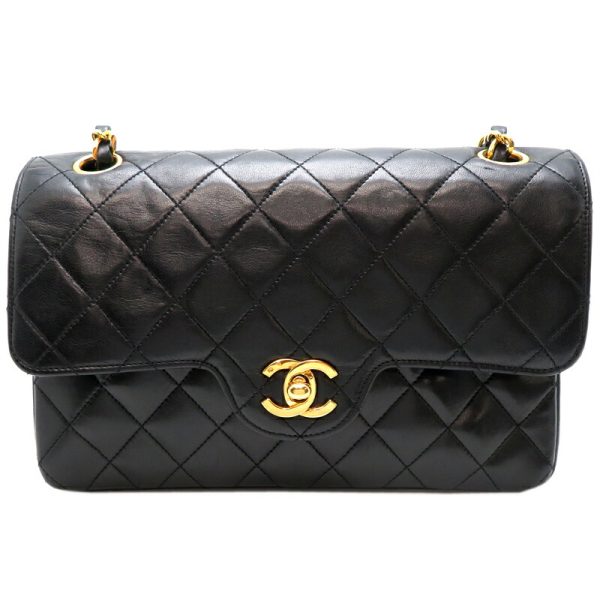 fdh82233 1 Chanel Matelasse 23 Chain Lambskin Shoulder Bag Black