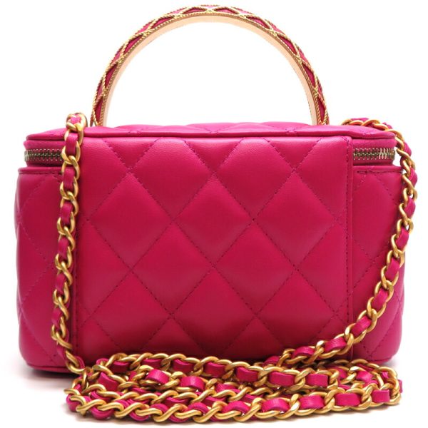 fdh82234 2 Chanel Vanity Lambskin Shoulder Bag Pink